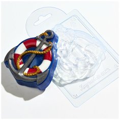 Якорь - формочка для мыла и шоколада из толстого пластика Any Molds