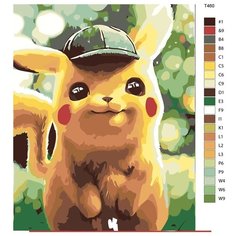Картина по номерам T460 "Покемон милый Пикачу" 80x100 Brushes Paints