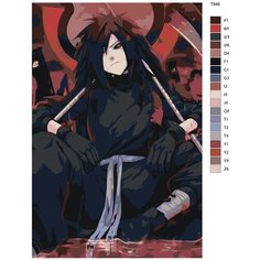 Картина по номерам T846 " Учиxа Мадара - Аниме Наруто ", 80x120 Brushes Paints