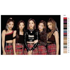 Картина по номерам V-88 "K-pop ITZY. Участники группы" 80x120 Brushes Paints
