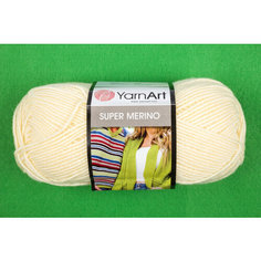 Пряжа Yarnart Super Merino молочный (256), 75%акрил/25%шерсть, 300м, 100г, 1шт