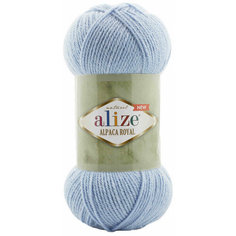 Пряжа Alize Alpaca Royal NEW голубая луна (356), 55%акрил/30%шерсть/15%альпака, 250м, 100г, 1шт