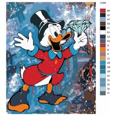 Картина по номерам V-284 "Стрит арт. Скрудж Макдак", 80x100 см Brushes Paints