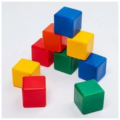 Набор цветных кубиков, 9 штук 6х6 см Нет бренда
