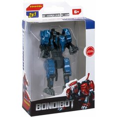 Трансформер 2в1 BONDIBOT Bondibon, мет. детали 5x9,5x4,5 см, робот-волк