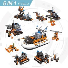 Детский конструктор-скрутка с надувной лодкой, 8 моделей Shark Toys