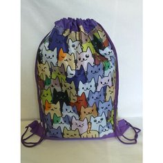 Сумка-мешок для сменной обуви сиреневый