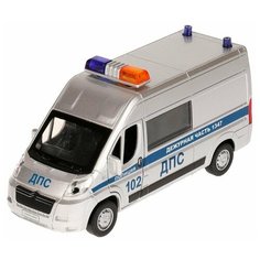 Технопарк Машина Citroen Jumper Полиция 14 см, металл JUМРЕR-14РОL-SR с 3 лет