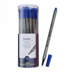 Ручка капиллярная Basic FINELINER, узел 0.4 мм, стержень синий (комплект из 35 шт) Bruno Visconti