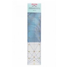 Линейка для пэчворка ALFA 10х45 см, антискользящая (AF-4510)
