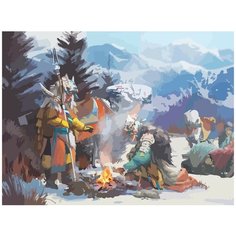 Картина по номерам на холсте игра Horizon Zero Dawn (Элой) - 8918 Г 30x40