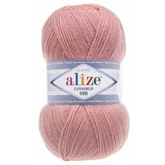 Пряжа для вязания ALIZE Lanagold 800 100гр,730м (49%шерсть, 51%акрил) (173 вялая роза), 5 мотков