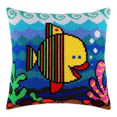 Набор для вышивания подушки Рыбка Z18, 40x40 см см. Чарiвниця