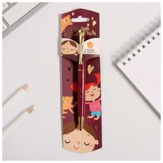 Автоматическая шариковая ручка на подарочной открытке "Лучший воспитатель", металлический корпус, синяя паста, 1.0 мм Art Fox