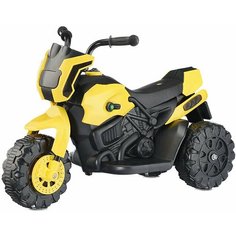 Электромотоцикл детский, звук мотора, звук сирены, разноцветная подсветка фары. R0003 (цвет желтый) ROCKET