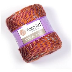 Пряжа YarnArt Color Wave | Пряжа Yarnart Color Wave - 119 коралл | 3шт упаковка | Акрил: 80%, Шерсть: 20%