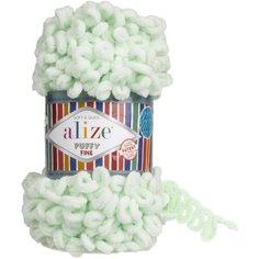 Пряжа Alize Puffy Fine 464 Мята, 100% микрополиэстер, 100г, 14,5м, 5 шт