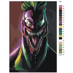Картина по номерам T664 "Веном в симбиозе с Джокером" 40х60 Brushes Paints