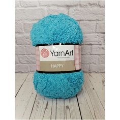Пряжа YarnArt Happy, 100 % полиэстер, 100 г, 175 м, 3 шт, 785 бирюза