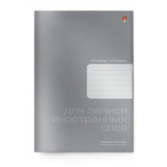 Альт Тетрадь предметная для записи иностранных слов 7-48-417, клетка, 48 л., серый