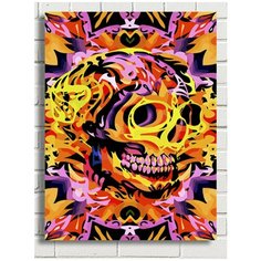 Картина по номерам Красочный череп (абстракция) - 8529 В 30x40