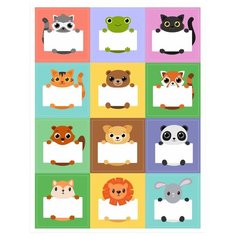 Наклейки для детского сада на шкафчик, на дверь, на кроватку, на горшок. Оранжевый Слоник