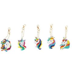 Набор для создания брелков из страз / единороги Noname