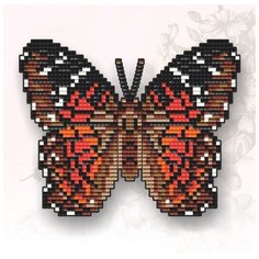 Алмазная мозаика магнит "Алый павлин (Anartia amathea)", 14,5x11,5 см, Арт Соло