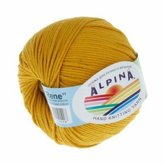 Пряжа ALPINA RENE 100% мерсеризованный хлопок 10 шт. х 50 г 105 м +- 5 м N190 золотистый
