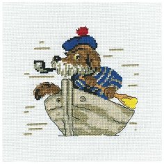 Набор для вышивания Klart "Пес морячок", 13x14 см