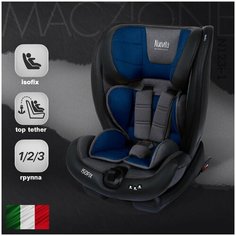 Автокресло детское с креплением Isofix Nuovita Maczione N123i-1/Группа: 1/2/3 – от 9 месяцев до 12 лет, вес 9-36 кг (Blu/Синий)