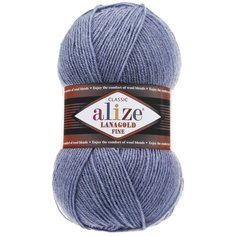 Пряжа Alize Lanagold Fine (Ализе Ланаголд Файн) - 1 моток, 203 джинс меланж, 49% шерсть, 51% акрил 390м/100г