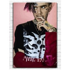 Картина по номерам на холсте Музыка Lil Peep (Лил Пип, rap, hip-hop, рэп, хип-хоп) - 9515 В 60x40