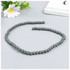 Бусины для ароматерапии с отверстием "Круглые. Пепел" d=0,6 см набор 60 шт +-5 Romanoff