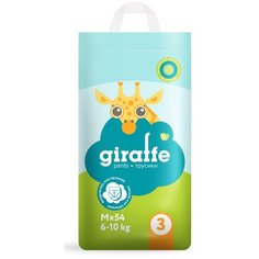 LOVULAR трусики Giraffe M, 6-10 кг, 54 шт.