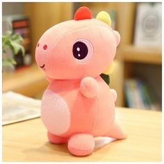 Мягкая игрушка розовый динозаврик 25 см Нет бренда