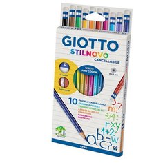 Набор карандашей цветных Giotto Stilnovo Erasable, ластик, точилка, 10 цветов, картонная коробка Набор Lyra