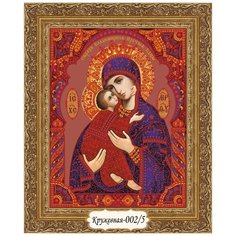 Набор для вышивания бисером в кружевной технике, Владимирская икона Божией Матери Художественные Мастерские