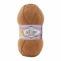 Пряжа ALIZE Cotton gold, кориченевый - 499, 55% хлопок, 45% акрил, 5 мотков, 100 г, 330 м.