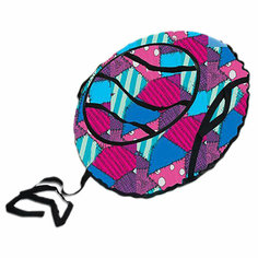 Санки-ватрушка, серия "Принт", 70см, принт - лоскутки. (в пакете) Belon Familia