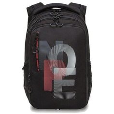 Рюкзак молодежный GRIZZLY RU-338-4, 31*42*22 см, 3 отд. черно-красный