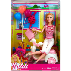 Набор куклы со скутером "На прогулке", 23*5*33 см Китай