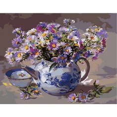 Картина по номерам Полевые цветы в чайнике 40х50 см Hobby Home