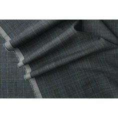 Ткань серо-голубая шерсть в клетку принц уэльский Лоро пиана