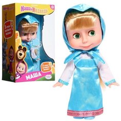 Классические куклы Карапуз Кукла «Маша» озвученная, 25 см, 3 стиха и песенка, в голубом платье