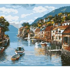 Картина по номерам Городок у воды 40х50 см Hobby Home