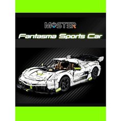 Конструктор 3D CaDA MASTER спорткар Fantasma, работающий двигатель масштаб 1:8, 4346 деталей