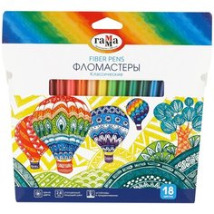 Фломастеры Гамма "Классические", 18 цветов, смываемые, картонная упаковка, европодвес (130822_18) Gamma