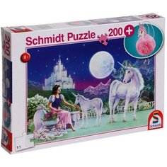 Пазл «Принцесса и единороги», с подарком, 200 элементов Schmidt
