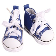 Обувь для кукол, Кеды на шнурках 5 см для Paola Reina 32 см, Berjuan 35 см, Vidal Rojas 35см и др, синие Favoridolls